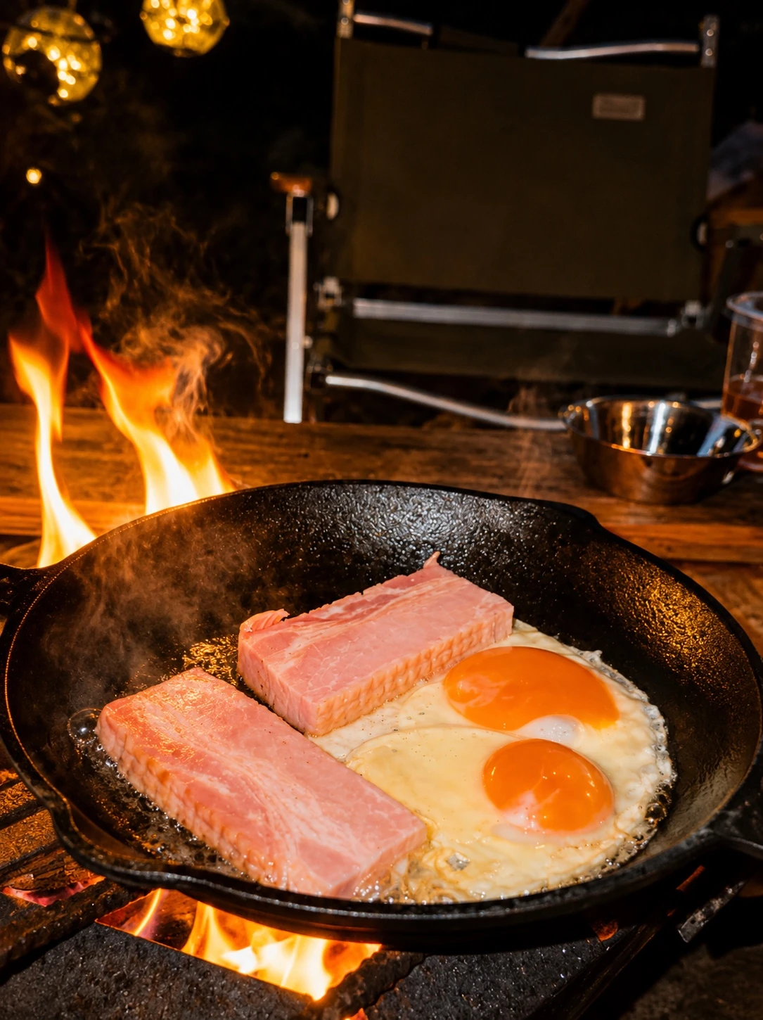 焚火カフェ山で提供されるドリンクと焚き火に合う軽食